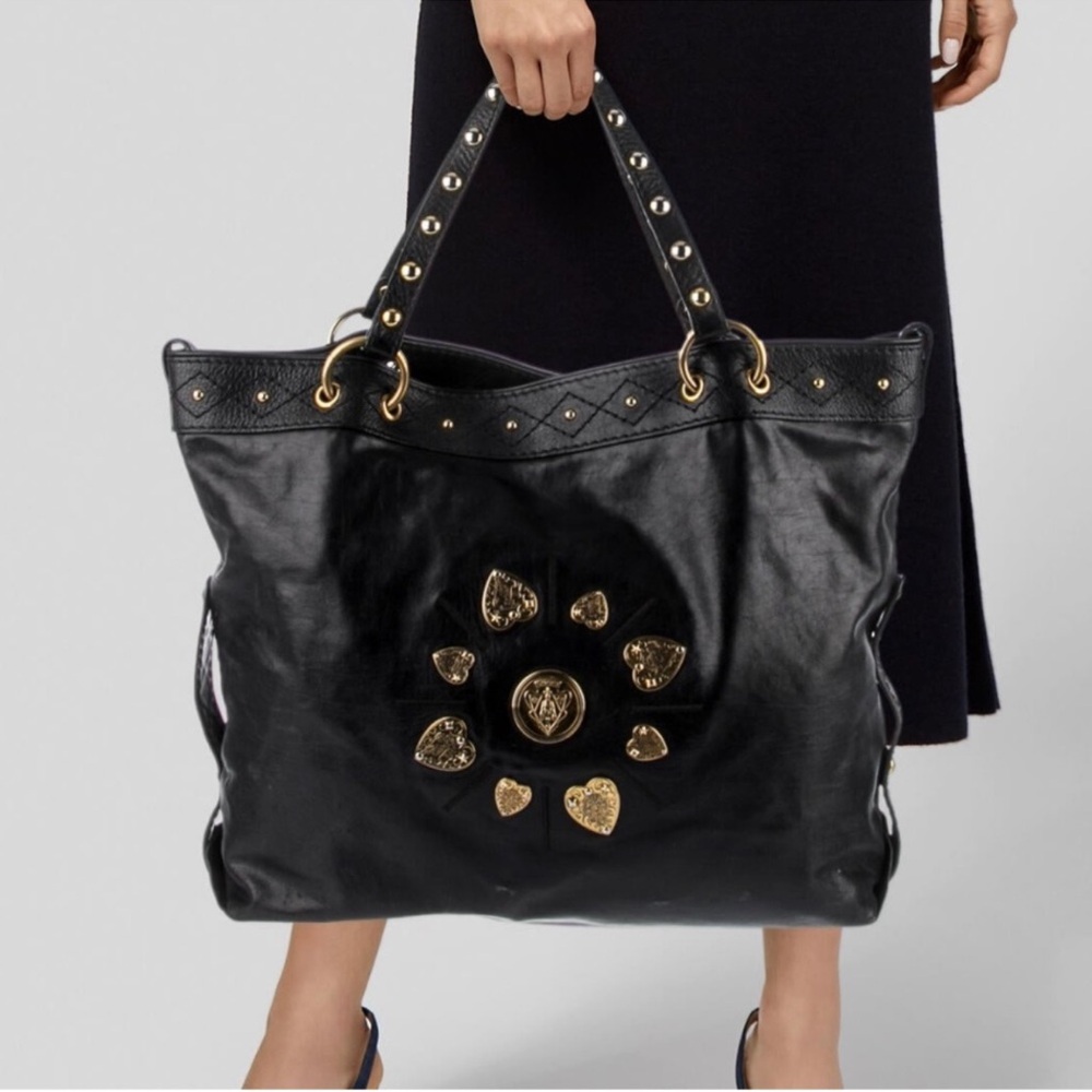 GUCCI
Black Leather Large Irina Tote Bag In Like New Condition!
